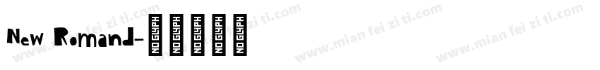 New Romand字体转换